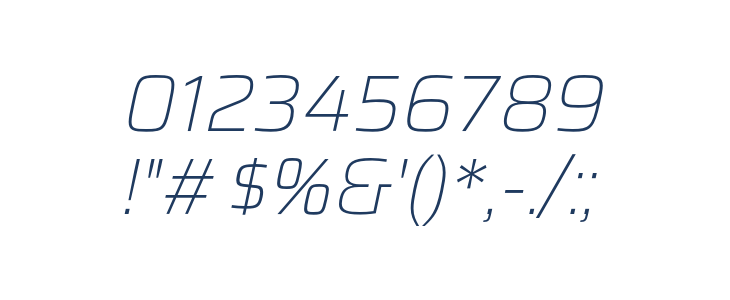 Saira Thin Italic Other Characters