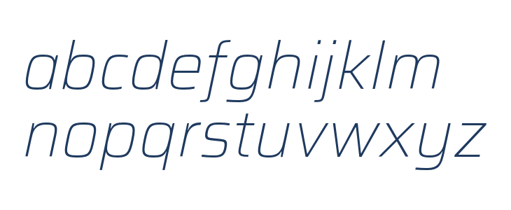Saira Thin Italic Lowercase