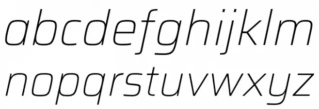 Saira Thin Italic Font LOWERCASE