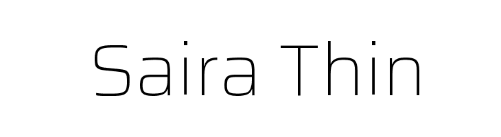 Saira Thin Font