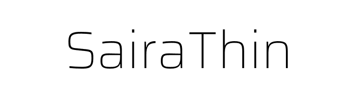 Saira Thin  नि: शुल्क फ़ॉन्ट्स डाउनलोड