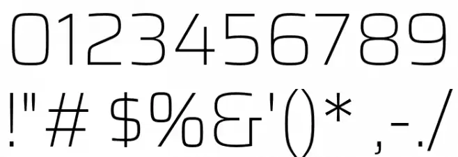 Saira Thin Font OTHER CHARS