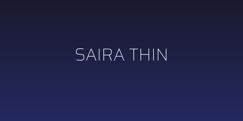Saira Thin Social Header