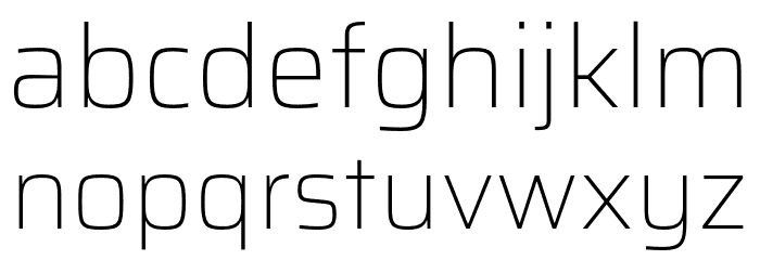 Saira Thin Font LOWERCASE