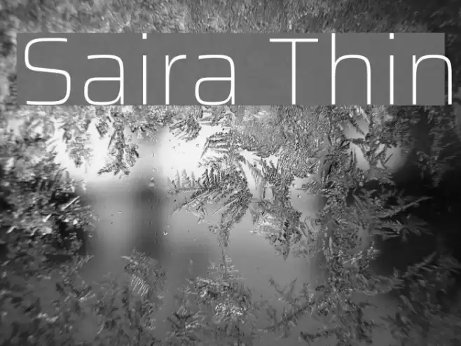 Saira Thin Font examples
