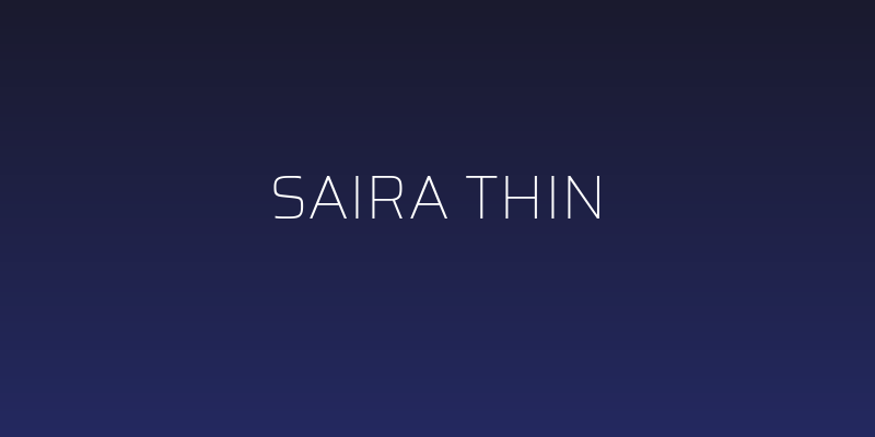 Saira Thin Social Header