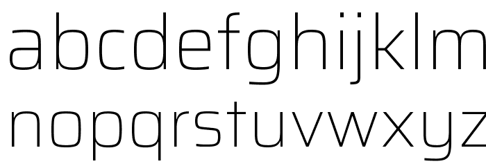 Saira Thin Font LOWERCASE