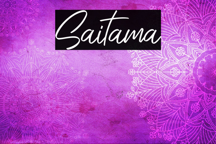 Saitama Font examples