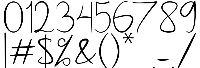 Saithik Handwritten Font OTHER CHARS