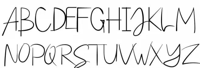 Saithik Handwritten फ़ॉन्ट अपरकेस
