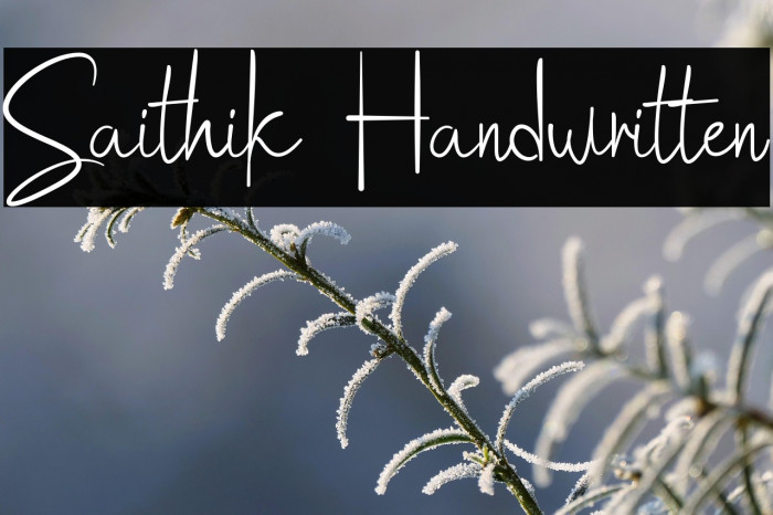 Saithik Handwritten Example 1
