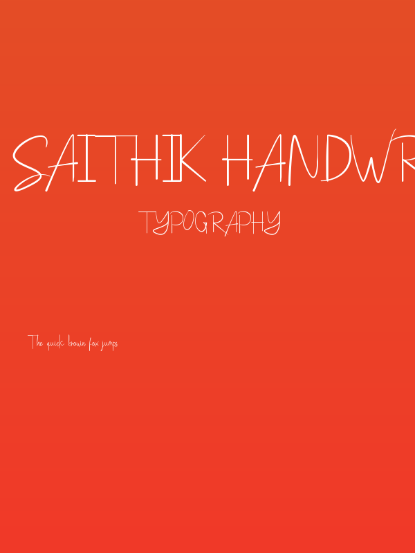 Saithik Handwritten Poster