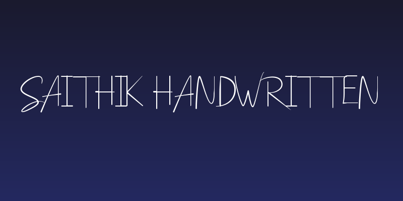 Saithik Handwritten Social Header