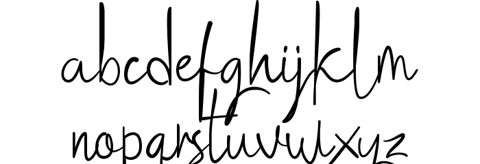 Saithik Handwritten Font LOWERCASE