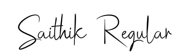 Saithik Regular  Free Fonts Download