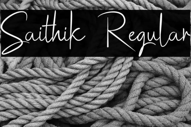 Saithik Regular Font examples