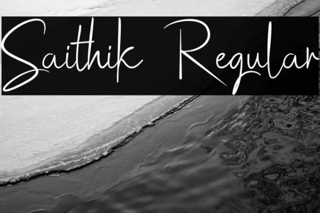 Saithik Regular Font examples