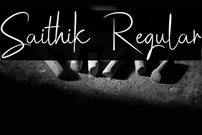 Saithik Regular Font examples