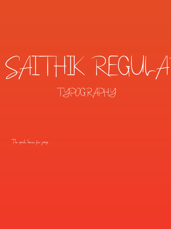 Saithik Regular Poster