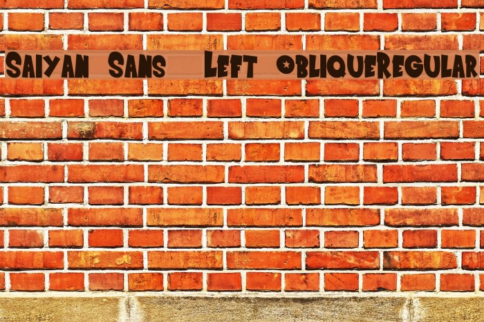 Saiyan Sans - Left ObliqueRegular Font examples