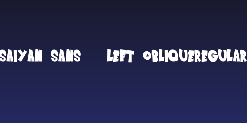 Saiyan Sans - Left ObliqueRegular Social Header