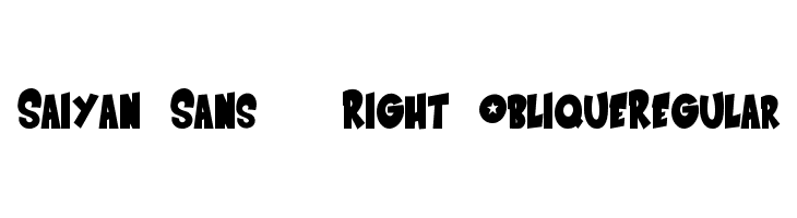 Saiyan Sans - Right ObliqueRegular  Frei Schriftart Herunterladen