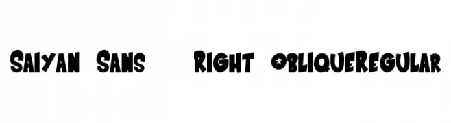 Saiyan Sans - Right ObliqueRegular  フリーフォントのダウンロード