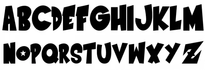 Saiyan Sans - Right ObliqueRegular Caratteri MAIUSCOLE