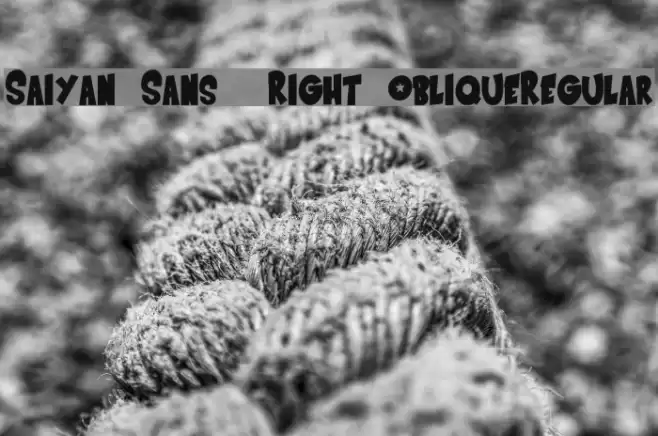 Saiyan Sans - Right ObliqueRegular Font examples