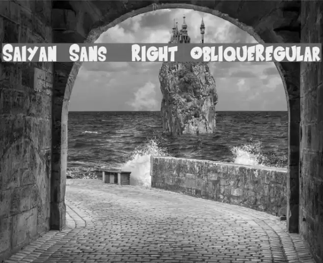 Saiyan Sans - Right ObliqueRegular Font examples