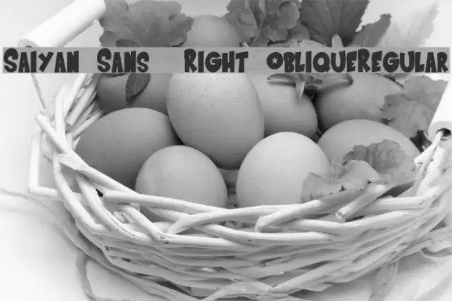 Saiyan Sans - Right ObliqueRegular Font examples