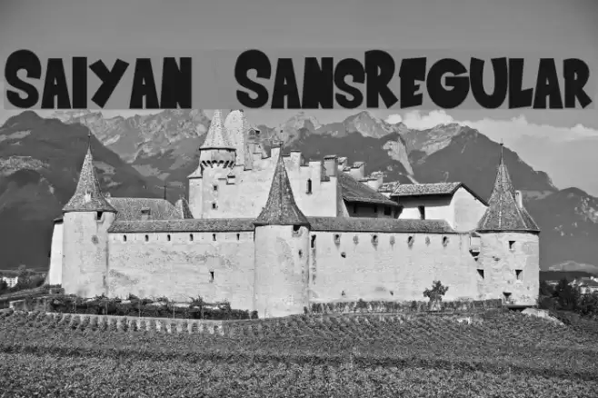 Saiyan SansRegular Font examples