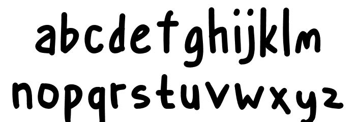 Sajeng-Regular Font LOWERCASE