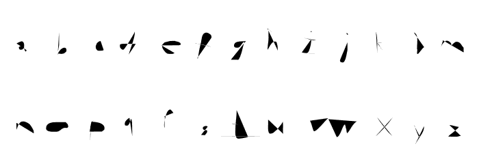 Sajon Trashy Font LOWERCASE