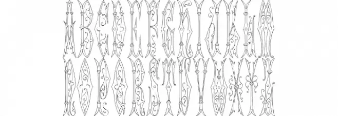 Sajou Fancy Gothic Fonte MAIÚSCULAS