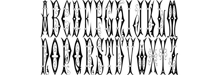 Sajou Fancy Gothic Font LOWERCASE