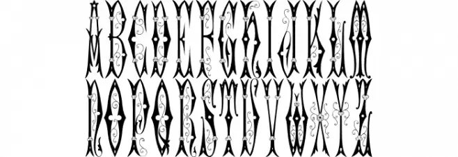 Sajou Fancy Gothic Шрифта строчной
