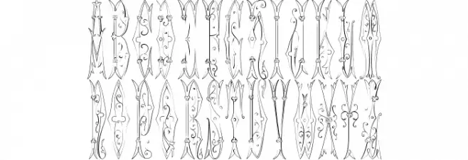Sajou Fancy Gothic Шрифта ВЕРХНИЙ