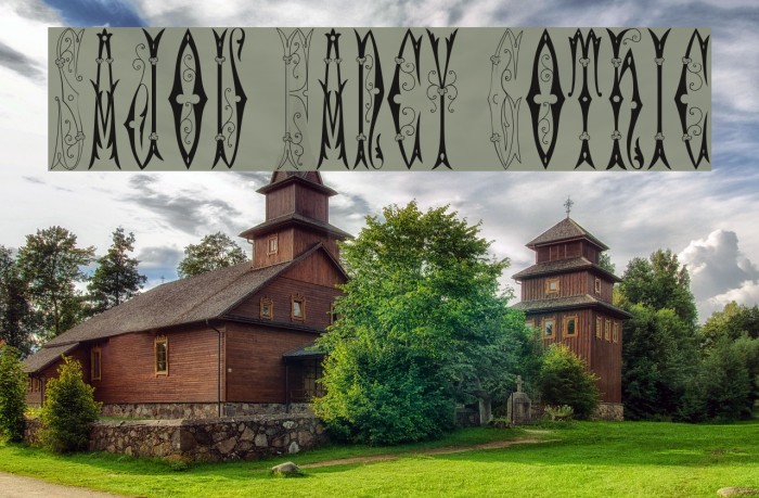 Sajou Fancy Gothic Font examples