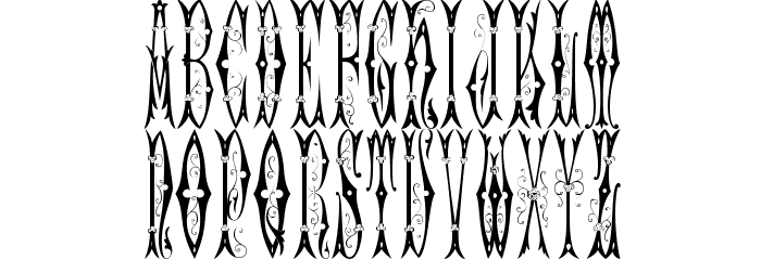 Sajou Fancy Gothic Font LOWERCASE