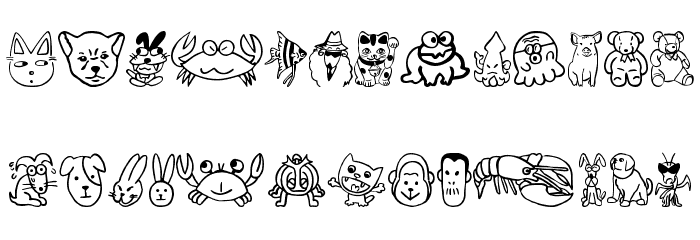 SakabeAnimal01 Font LOWERCASE