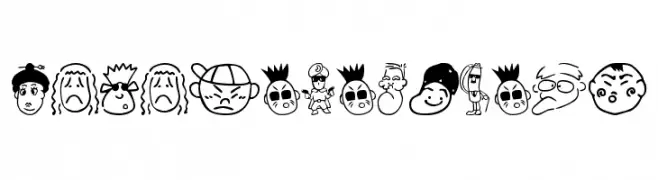 SakabePeople01  Frei Schriftart Herunterladen