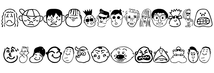 SakabePeople01 Font LOWERCASE