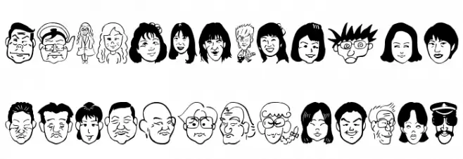 SakabePeople05 字体 大写