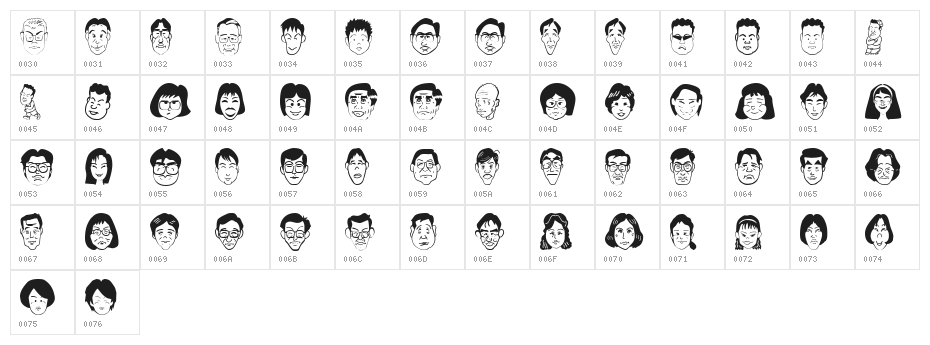 SakabePeople06 Character Map