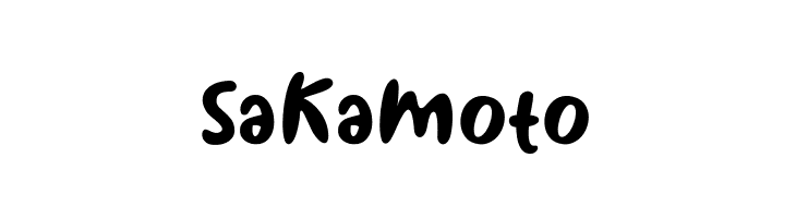 Sakamoto  Frei Schriftart Herunterladen