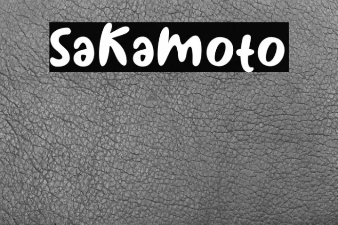 Sakamoto Font examples