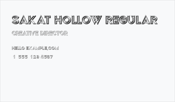 Sakat Hollow Regular Business Card