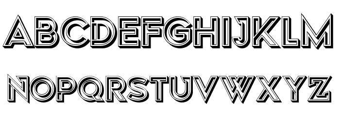 Sakat Hollow Regular Font LOWERCASE