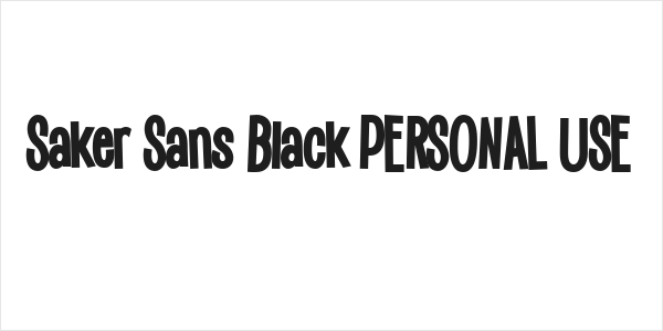 Saker Sans Black PERSONAL USE Logo